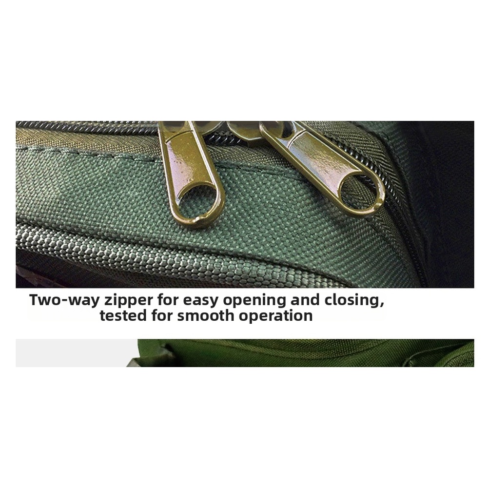 Fishing Backpack - Grüner Angelrucksack aus Nylon, wasserdicht, mit
