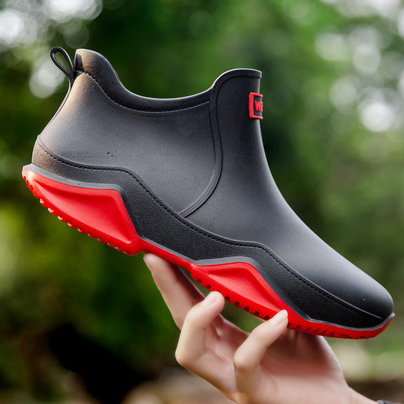 Fishing Boots - Modische Regenschuhe für Outdoor-Aktivitäten, Wasserdichte Herren-Knöchelstiefel,