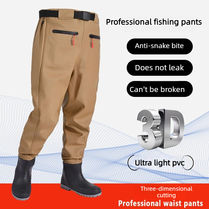 Fishing Pants Waterproof - Wasserdichte Angelhose für Herren, Nylon-Halbbody-Wathose mit
