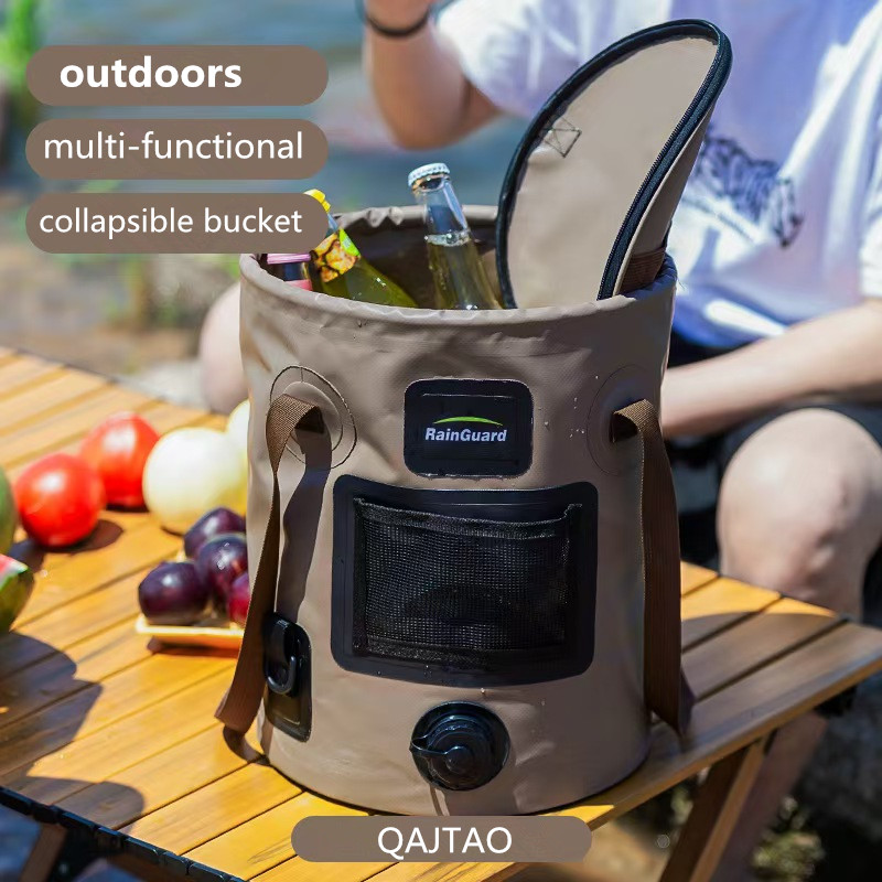 Fishing Bag Waterproof - 25L Tragbarer Faltbarer Eimer Outdoor-Reise-Wasserspeicherbeutel Wasserdichter
