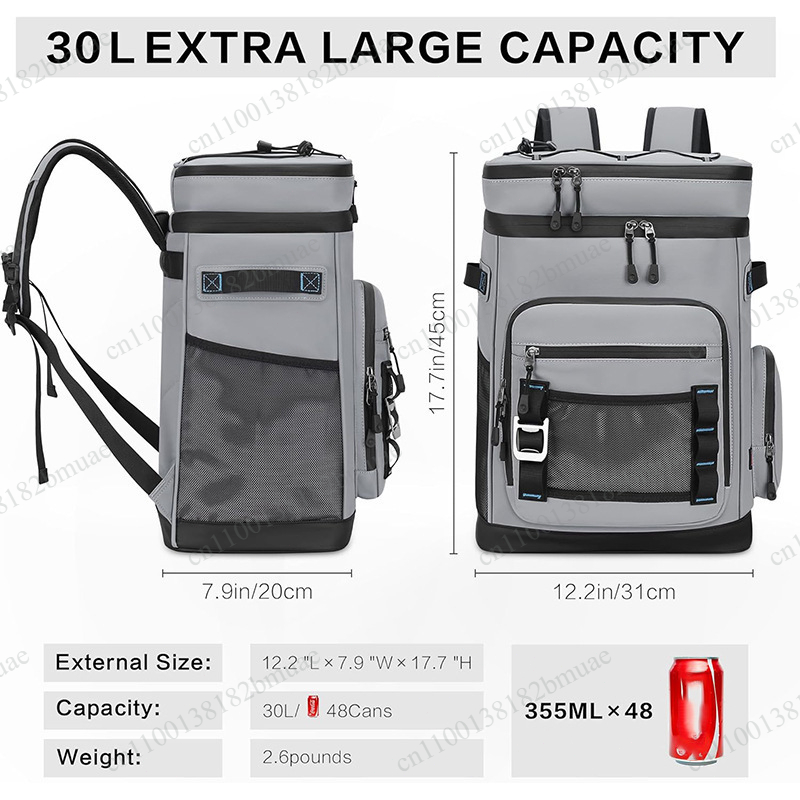 Fishing Backpack - Für Männer und Frauen, auslaufsicherer Kühler-Rucksack