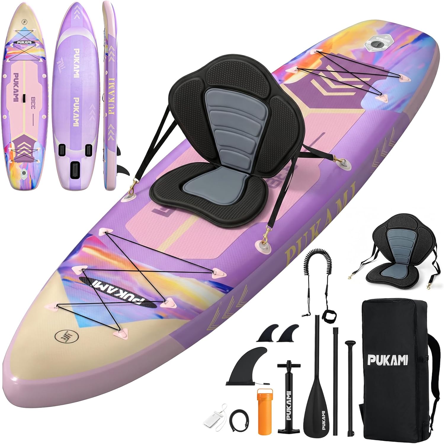 Fishing Backpack - Extra breites aufblasbares Stand-Up-Paddle-Board, 11'1