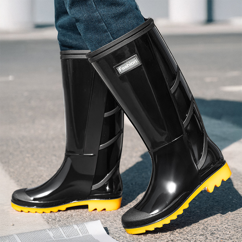 Fishing Boots - Herren Mode Lange Regenstiefel Rutschfest Wasserdicht