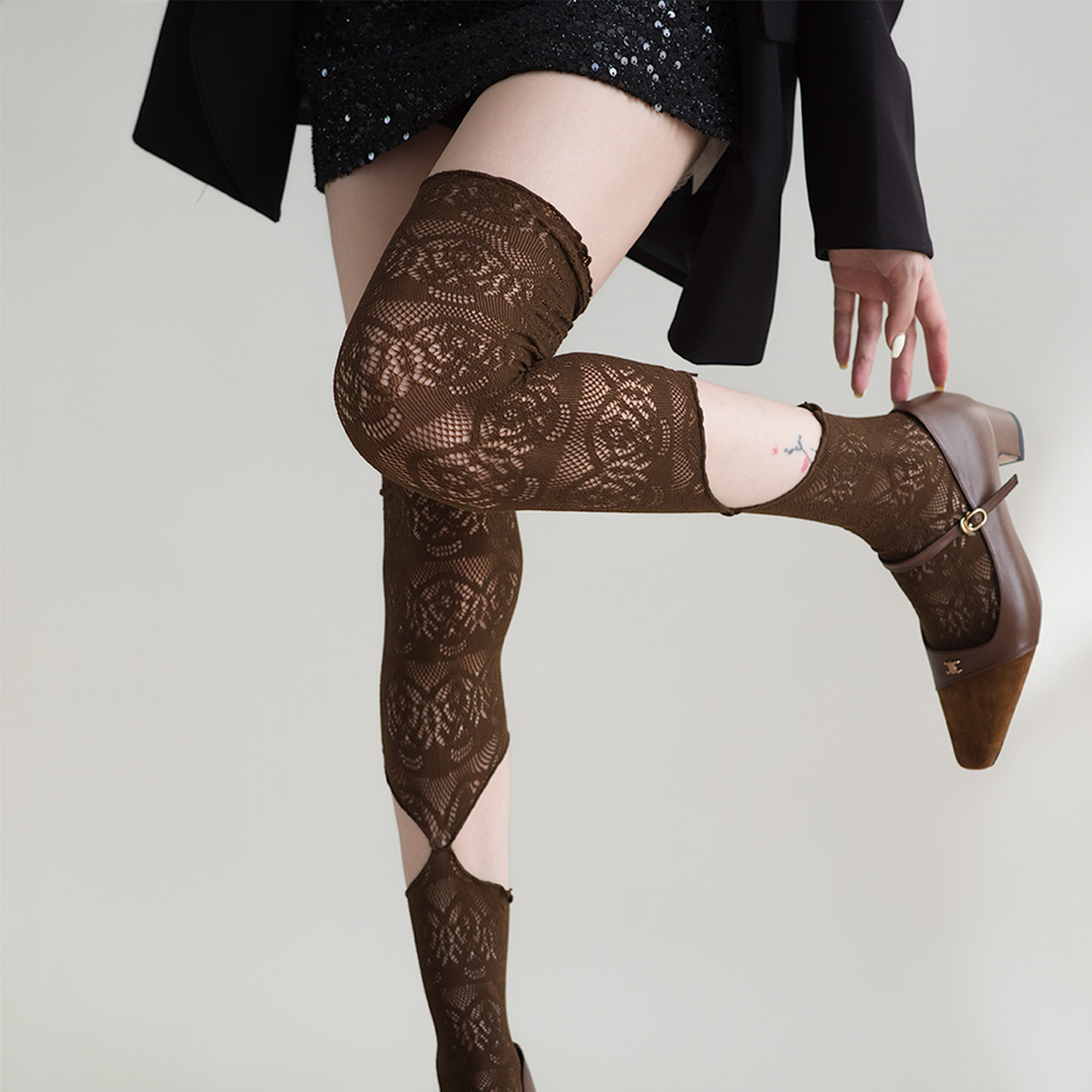 Frauen Spitze Hohl Über Knie S – Fishing Socks Bewertung und Preis